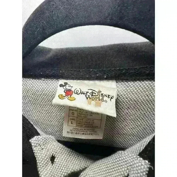 Vintage Disney Men's Polo Shirt Gray w/ Black Accents Size Large - Picture 4 of 8